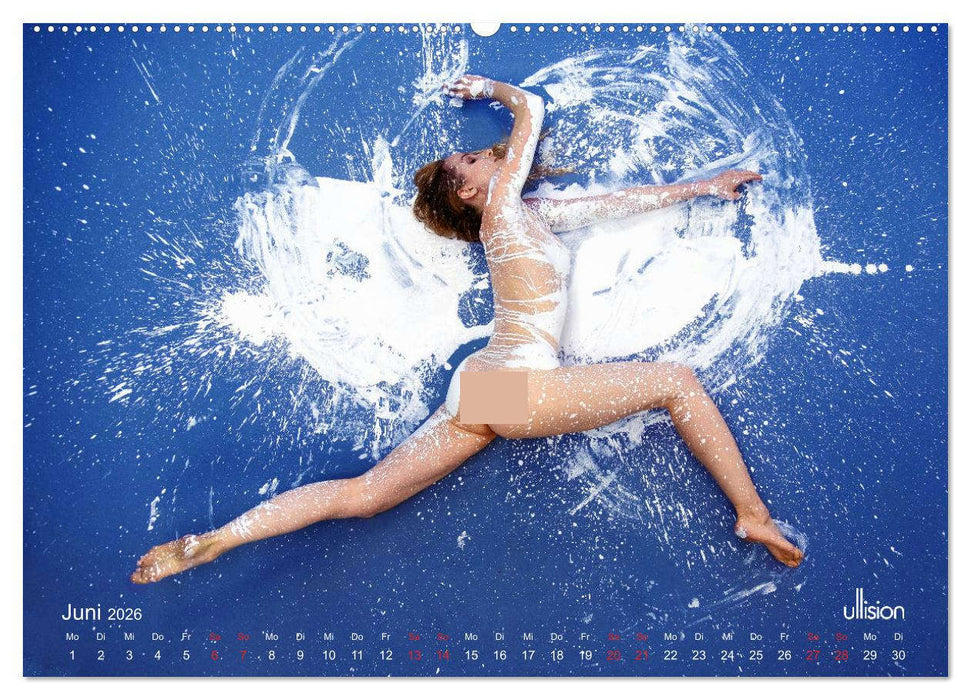 Farbspiele – Akt in Weiß (CALVENDO Premium Wandkalender 2026)