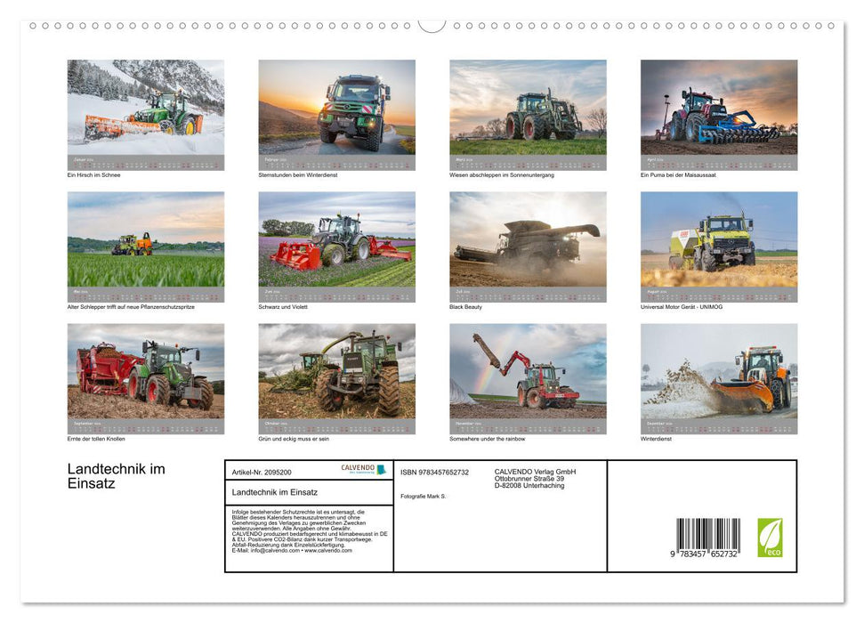 Landtechnik im Einsatz (CALVENDO Premium Wandkalender 2026)