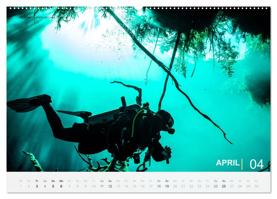 Cenoten Tauchen (CALVENDO Premium Wandkalender 2026)