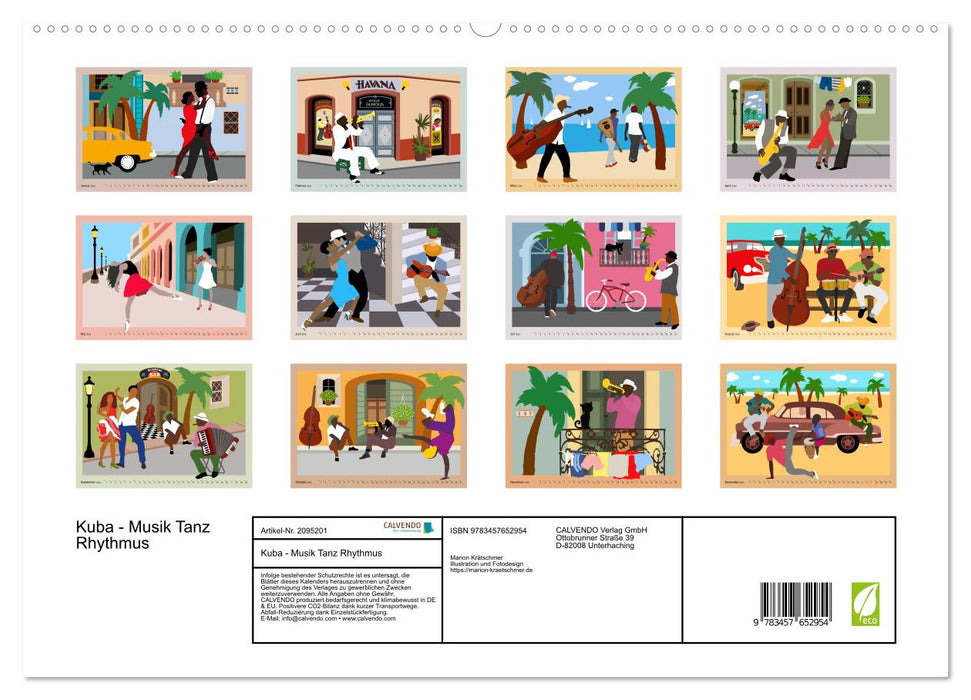 Kuba - Musik Tanz Rhythmus (CALVENDO Premium Wandkalender 2026)