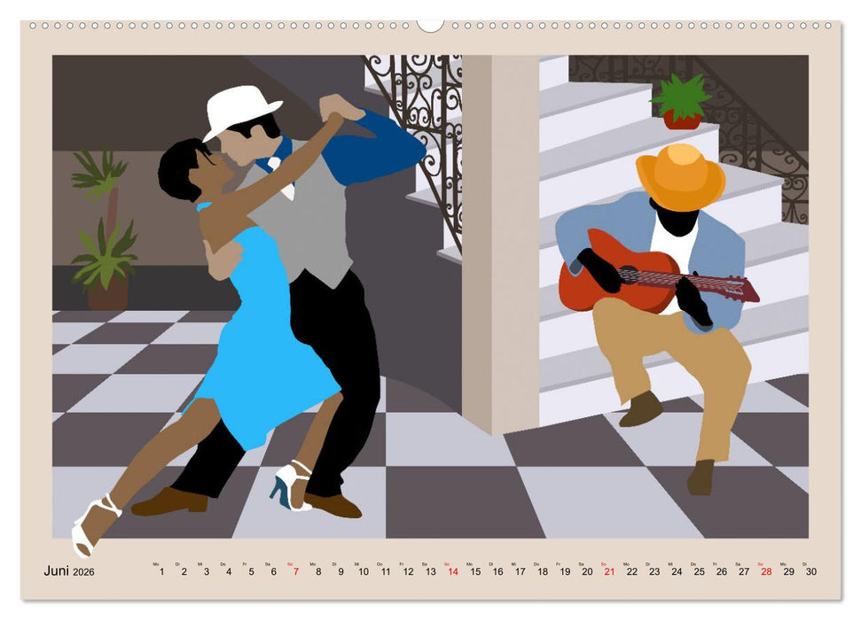 Kuba - Musik Tanz Rhythmus (CALVENDO Premium Wandkalender 2026)