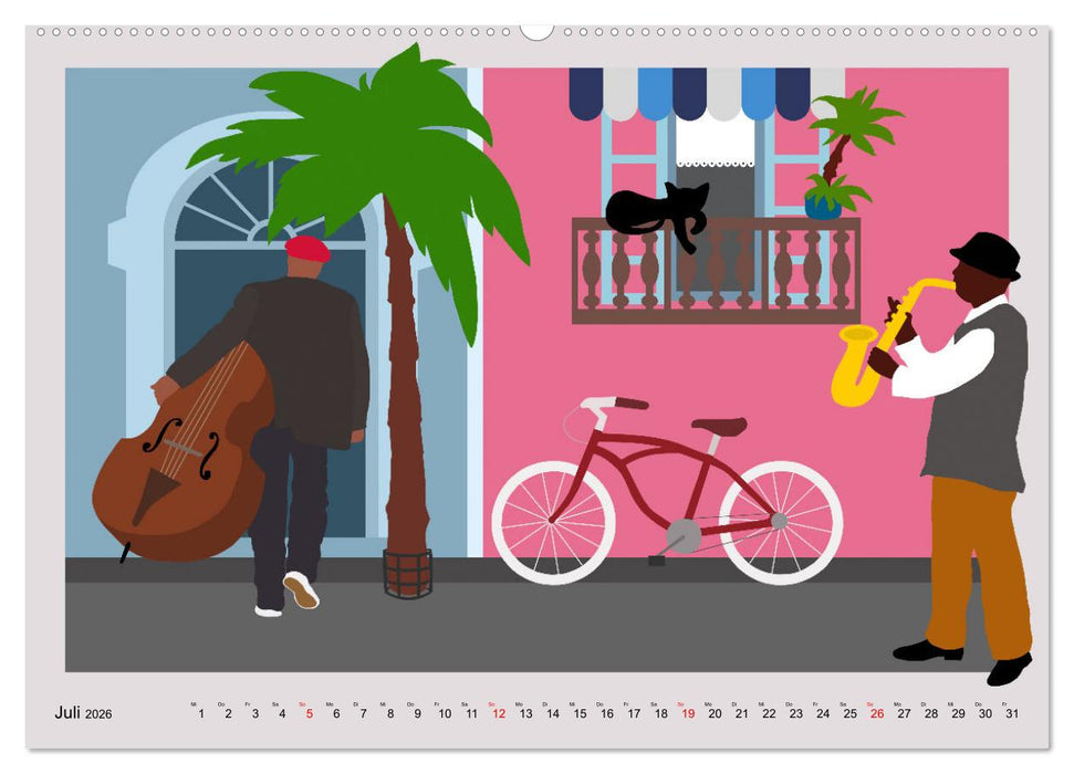 Kuba - Musik Tanz Rhythmus (CALVENDO Premium Wandkalender 2026)