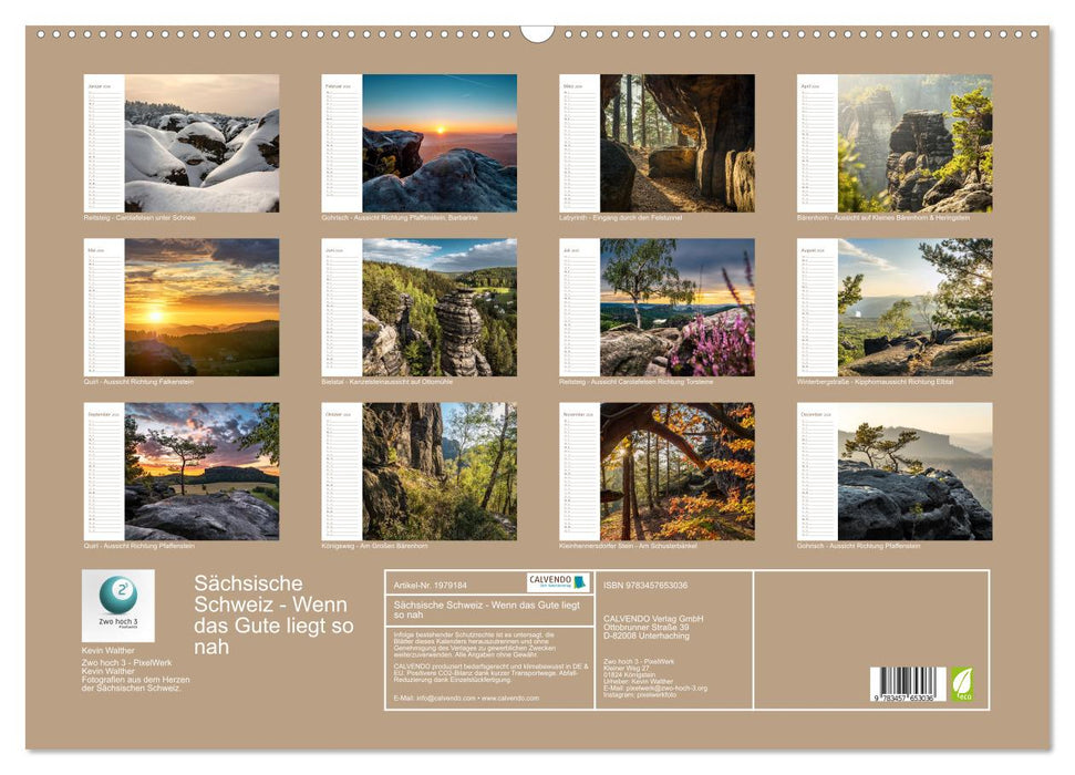 Sächsische Schweiz - Wenn das Gute liegt so nah (CALVENDO Wandkalender 2026)
