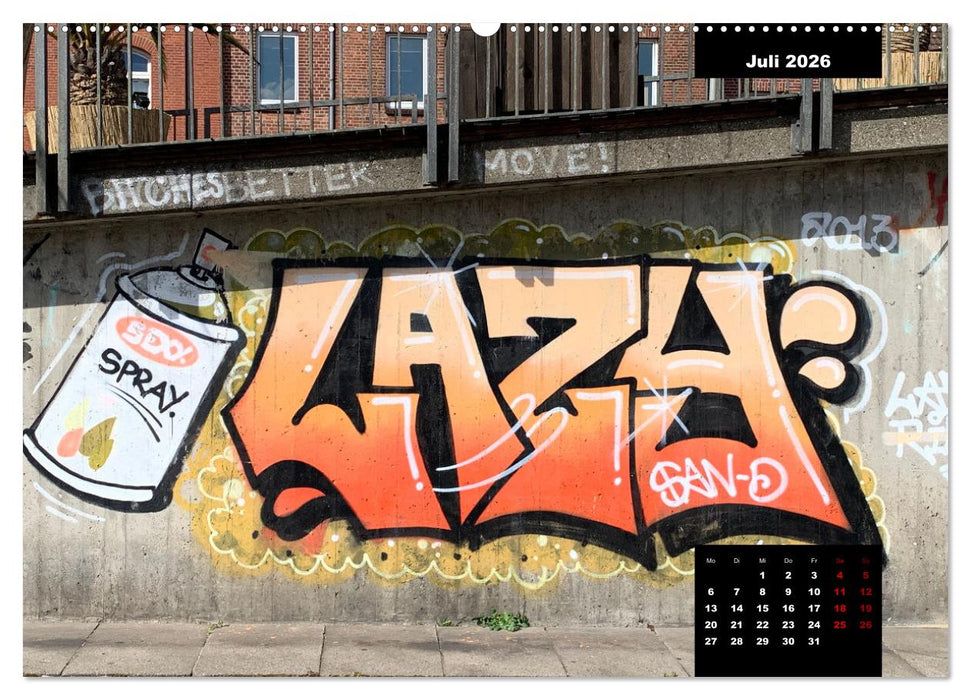 LOVE HAMBURG - GRAFFITI LOVERS (CALVENDO Premium Wandkalender 2026)
