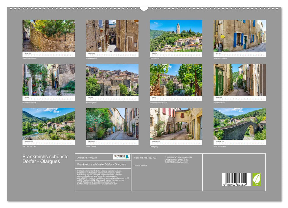 Frankreichs schönste Dörfer - Olargues (CALVENDO Premium Wandkalender 2026)