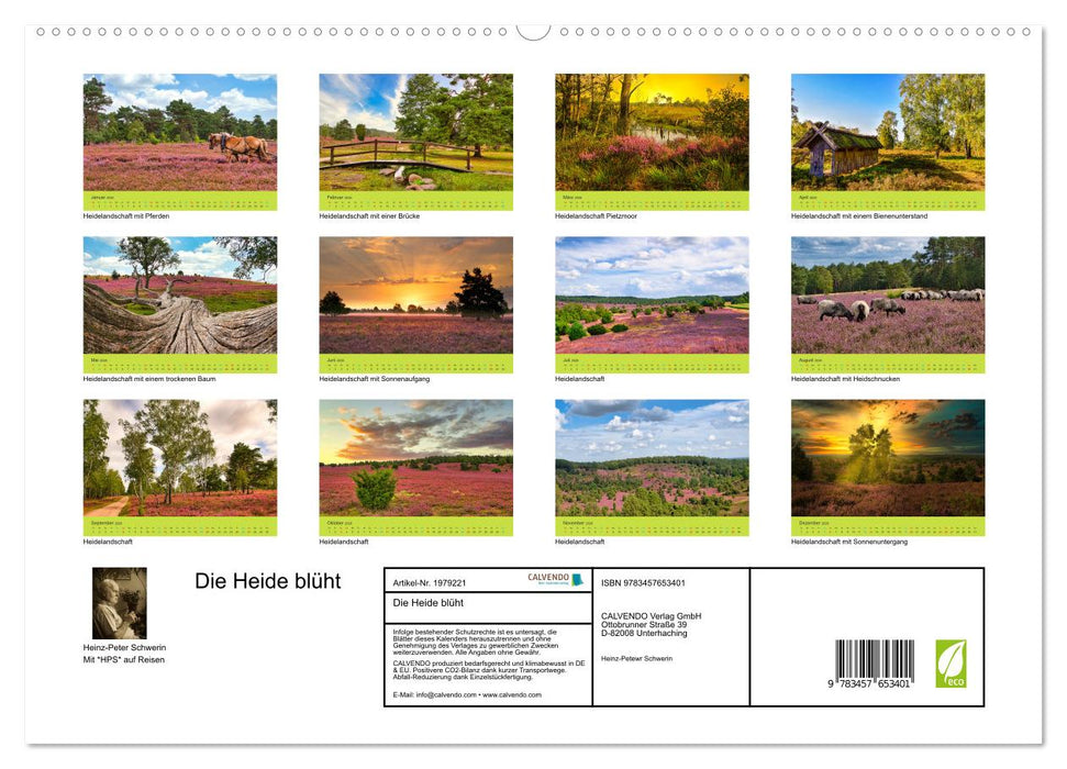Die Heide blüht (CALVENDO Wandkalender 2026)