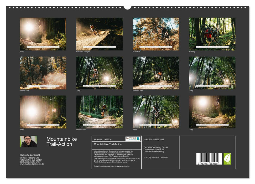 Mountainbike Trail-Action (CALVENDO Premium Wandkalender 2026)
