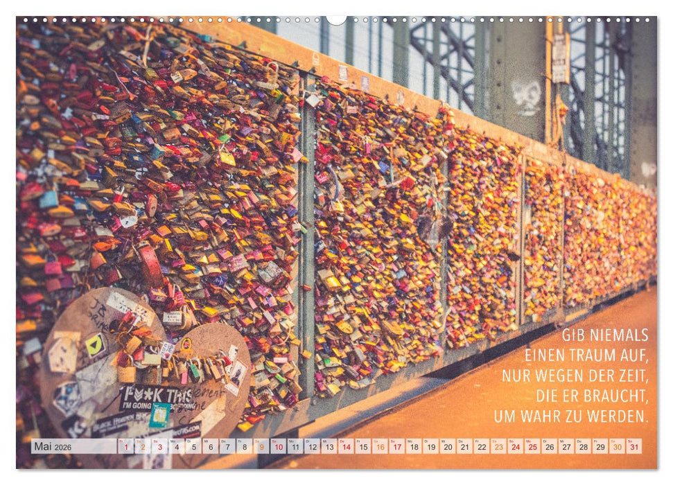 Träume - Motivationssprüche für Dich (CALVENDO Wandkalender 2026)