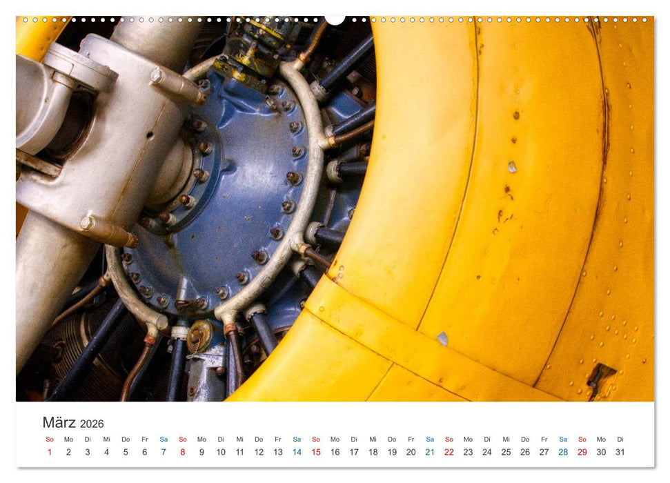 Flugzeugdetails - Faszinierende Einblicke in die Flugzeugtechnik (CALVENDO Premium Wandkalender 2026)