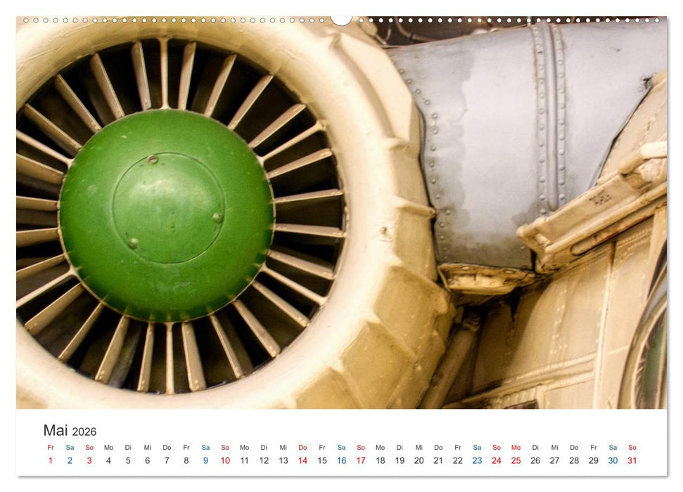 Flugzeugdetails - Faszinierende Einblicke in die Flugzeugtechnik (CALVENDO Premium Wandkalender 2026)