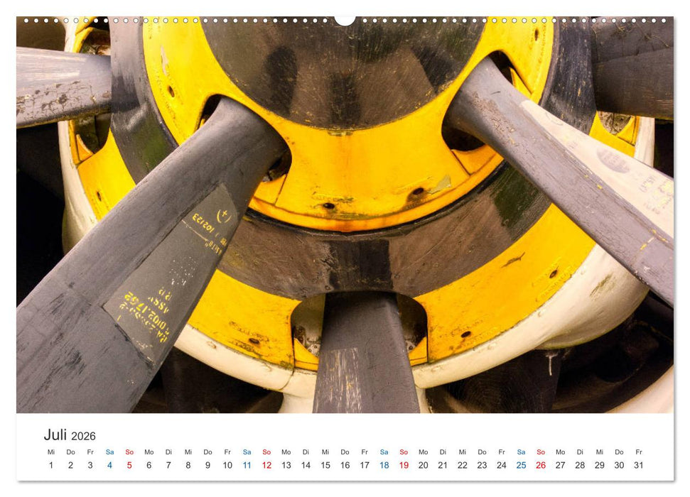 Flugzeugdetails - Faszinierende Einblicke in die Flugzeugtechnik (CALVENDO Premium Wandkalender 2026)
