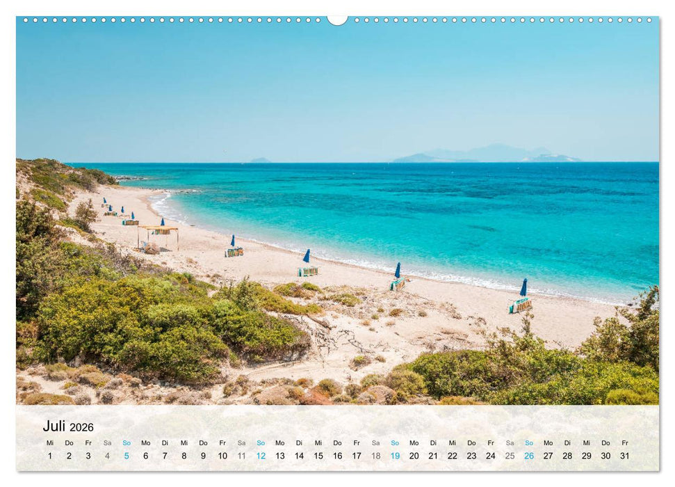 Insel Kos - Badeparadies der Südägäis (CALVENDO Premium Wandkalender 2026)