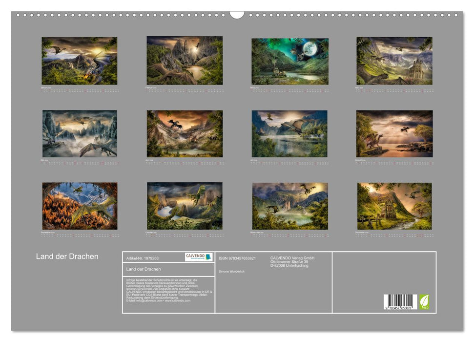 Land der Drachen (CALVENDO Wandkalender 2026)