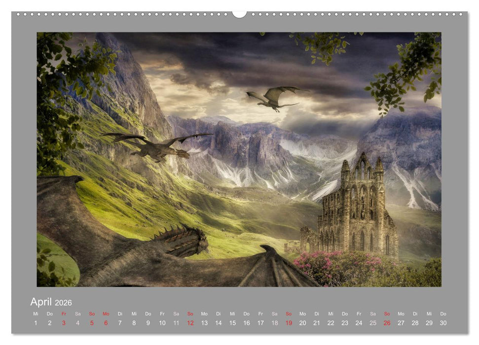 Land der Drachen (CALVENDO Wandkalender 2026)