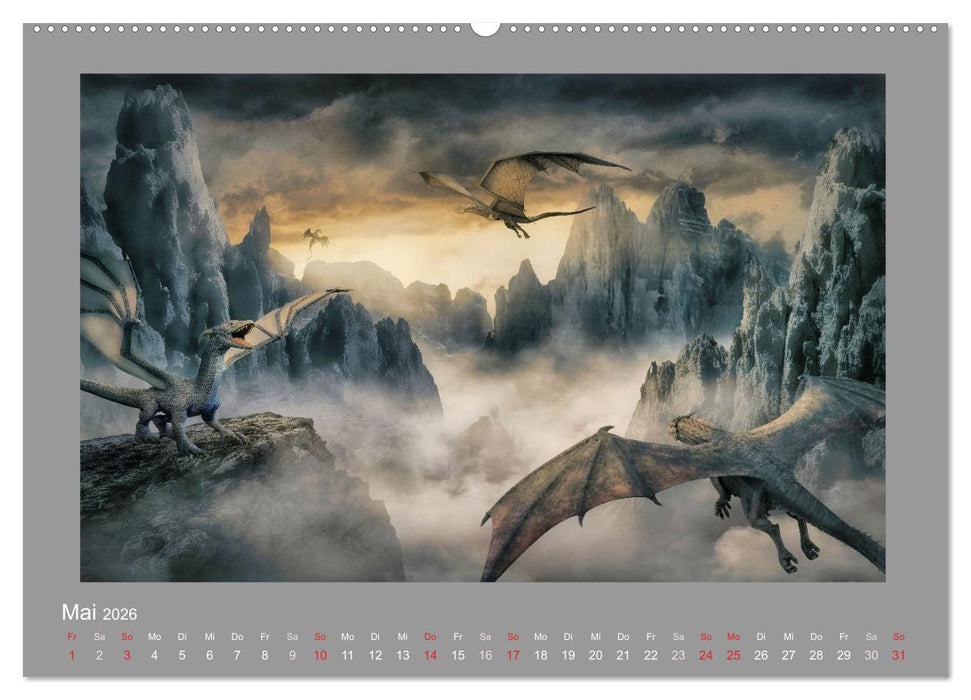 Land der Drachen (CALVENDO Wandkalender 2026)