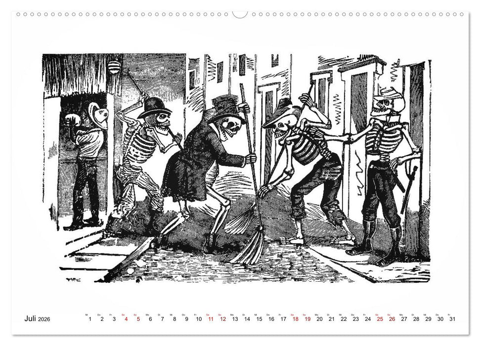 Calaveras - Totenköpfe und Skelette (CALVENDO Premium Wandkalender 2026)