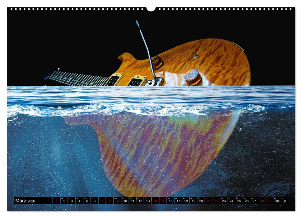 Gitarren im Wasser (CALVENDO Premium Wandkalender 2026)