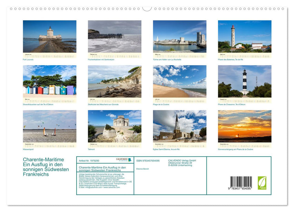 Charente-Maritime Ein Ausflug in den sonnigen Südwesten Frankreichs (CALVENDO Premium Wandkalender 2026)