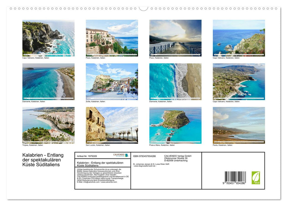 Kalabrien - Entlang der spektakulären Küste Süditaliens (CALVENDO Premium Wandkalender 2026)