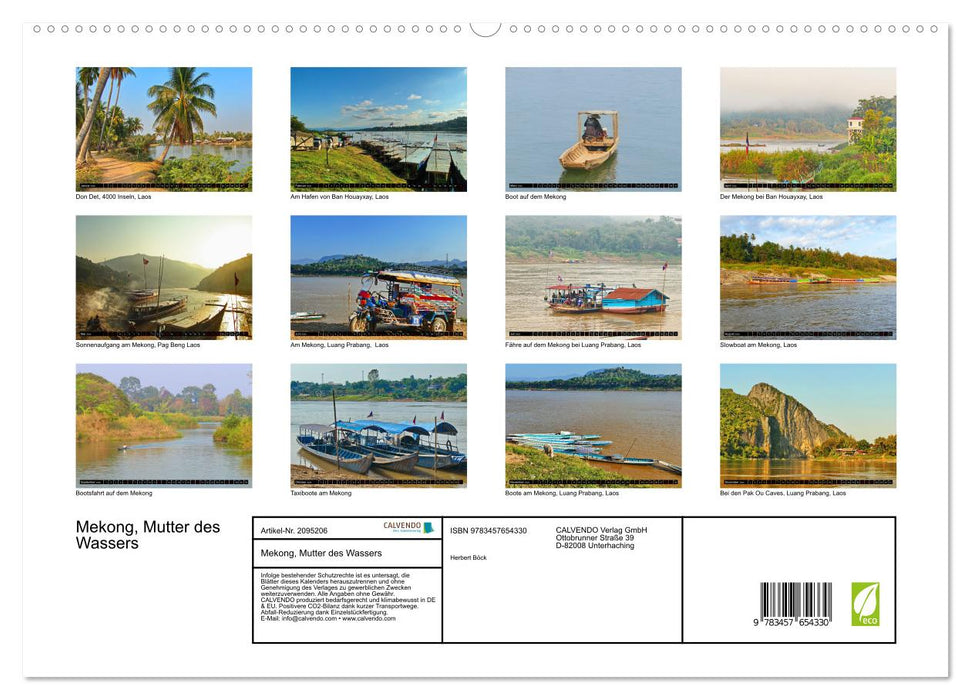 Mekong, Mutter des Wassers (CALVENDO Premium Wandkalender 2026)