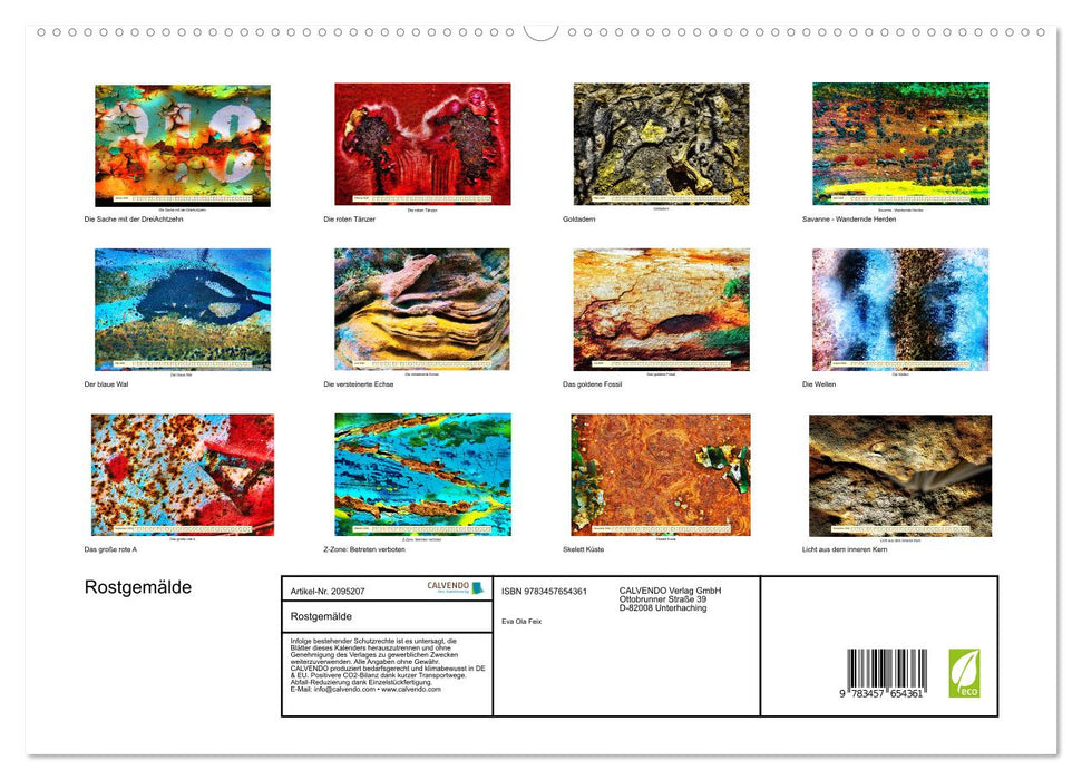 Rostgemälde (CALVENDO Premium Wandkalender 2026)