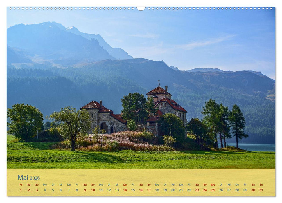 Oberengadin - Berge, Seen und Licht (CALVENDO Premium Wandkalender 2026)