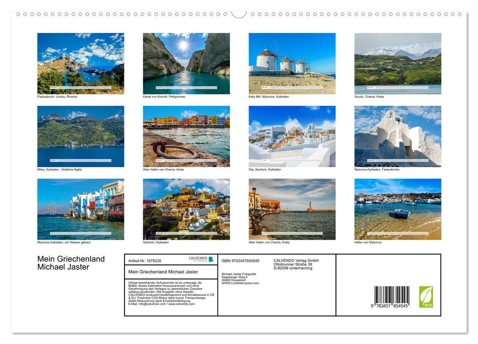 Mein Griechenland Michael Jaster (CALVENDO Premium Wandkalender 2026)