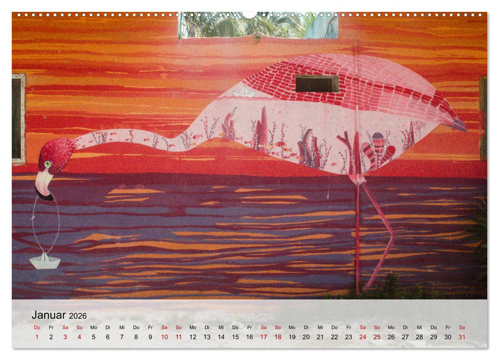 Street Art - Holbox, Mexico (CALVENDO Premium Wandkalender 2026)