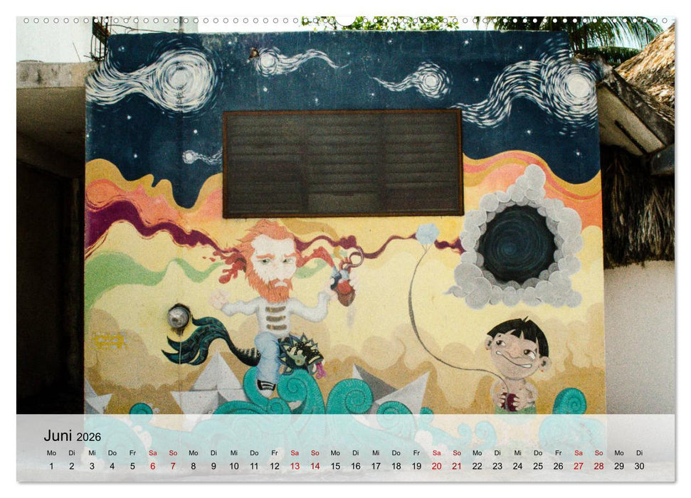 Street Art - Holbox, Mexico (CALVENDO Premium Wandkalender 2026)