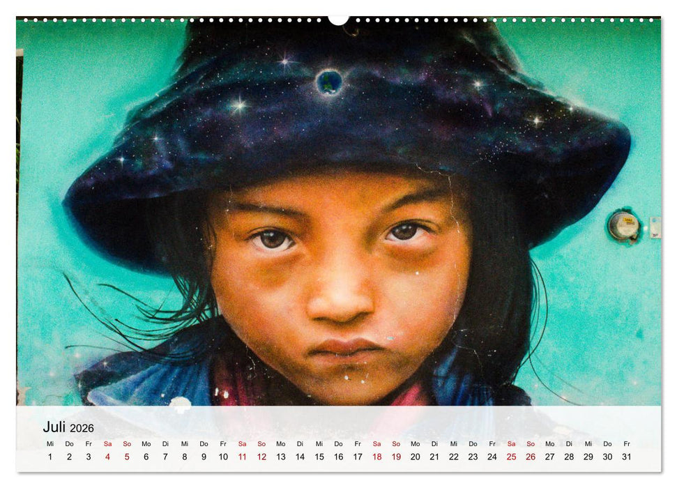 Street Art - Holbox, Mexico (CALVENDO Premium Wandkalender 2026)