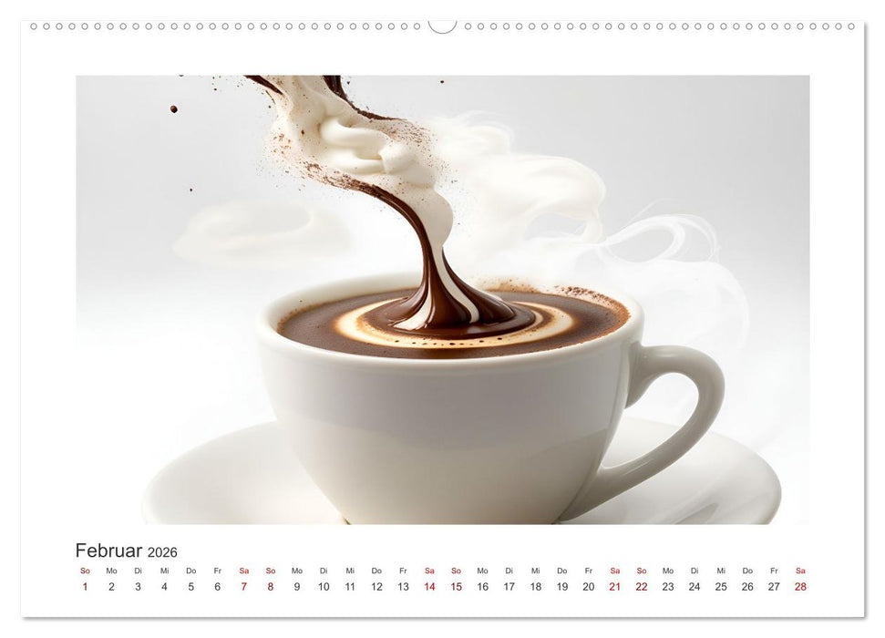 Kaffe mal anders geniessen (CALVENDO Premium Wandkalender 2026)