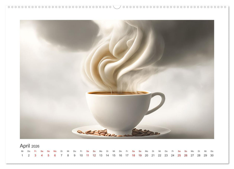 Kaffe mal anders geniessen (CALVENDO Premium Wandkalender 2026)