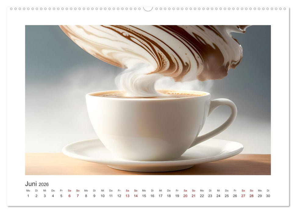Kaffe mal anders geniessen (CALVENDO Premium Wandkalender 2026)