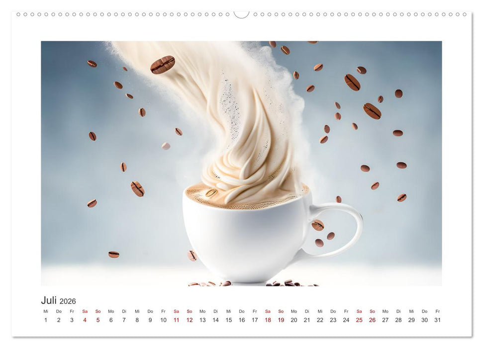 Kaffe mal anders geniessen (CALVENDO Premium Wandkalender 2026)