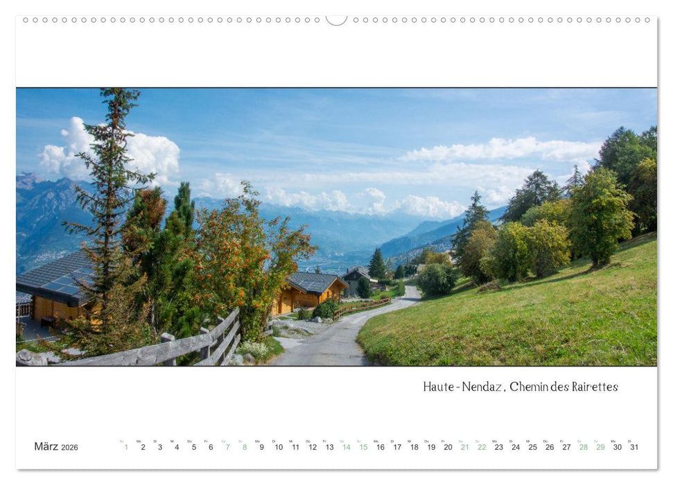 Nendaz Panorama (CALVENDO Premium Wandkalender 2026)