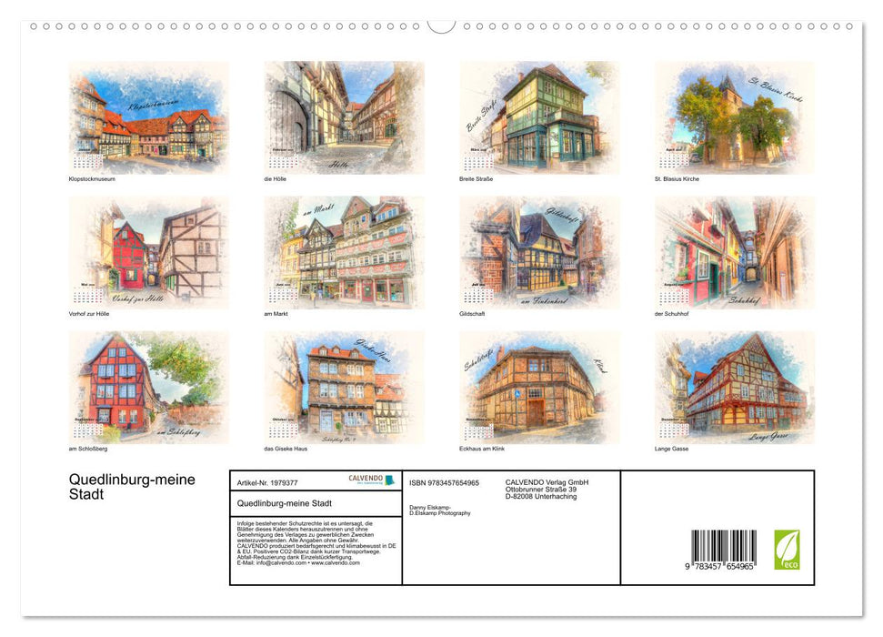 Quedlinburg-meine Stadt (CALVENDO Premium Wandkalender 2026)
