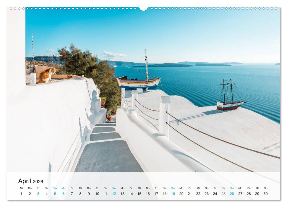 Oia Santorini - Bilderbuch-Dorf von Griechenland (CALVENDO Premium Wandkalender 2026)