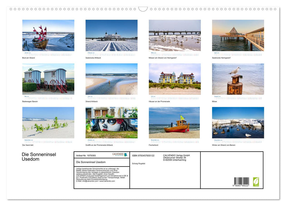 Die Sonneninsel Usedom (CALVENDO Wandkalender 2026)