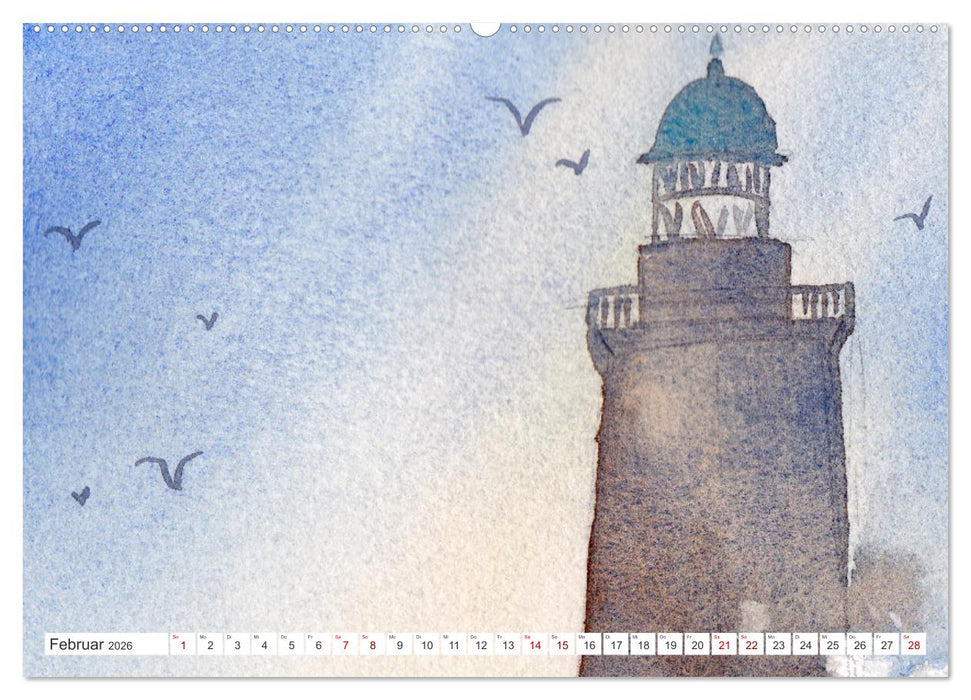 Jahreszeiten in Aquarell (CALVENDO Wandkalender 2026)