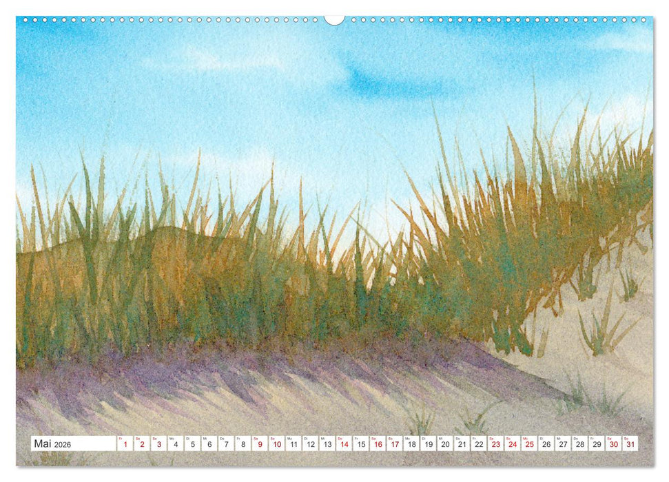 Jahreszeiten in Aquarell (CALVENDO Wandkalender 2026)