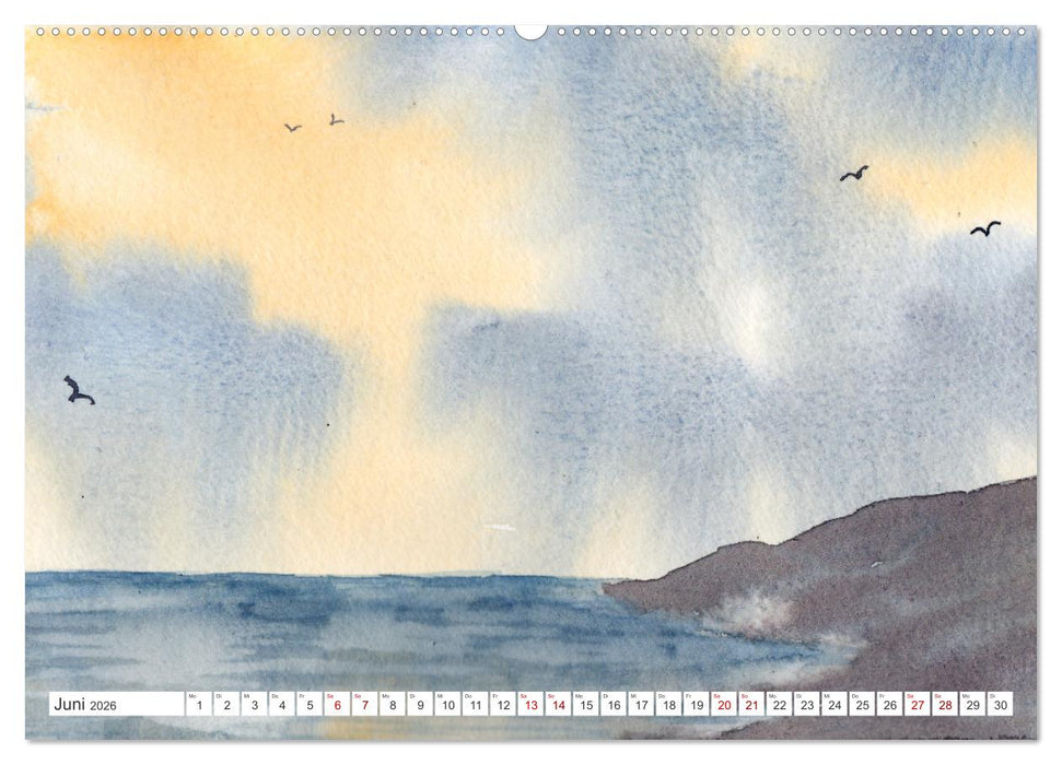 Jahreszeiten in Aquarell (CALVENDO Wandkalender 2026)