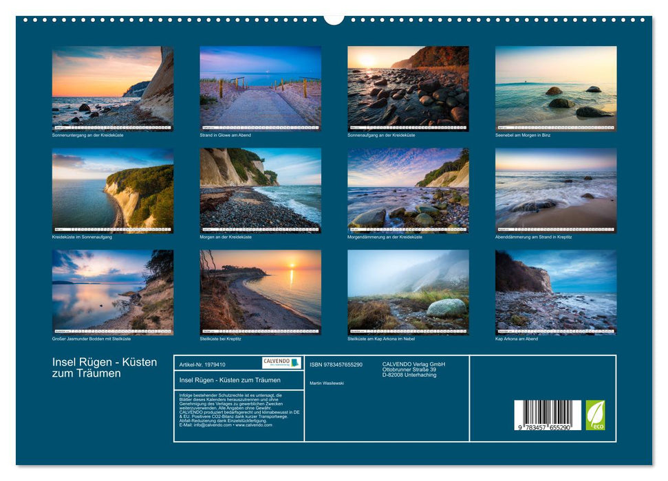 Insel Rügen - Küsten zum Träumen (CALVENDO Premium Wandkalender 2026)