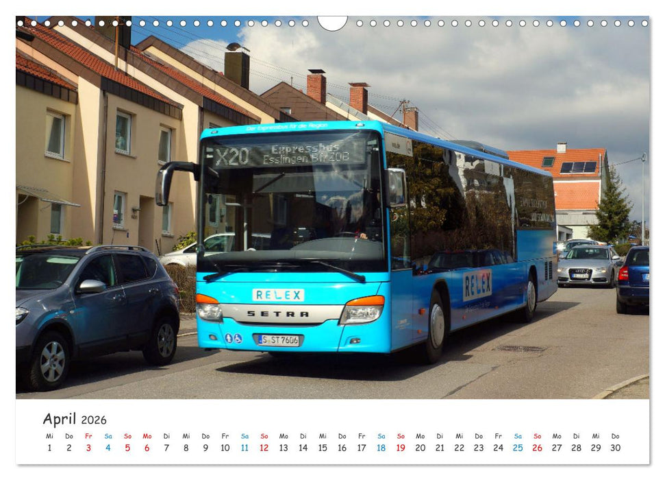 Omnibusse von heute und früher (CALVENDO Wandkalender 2026)