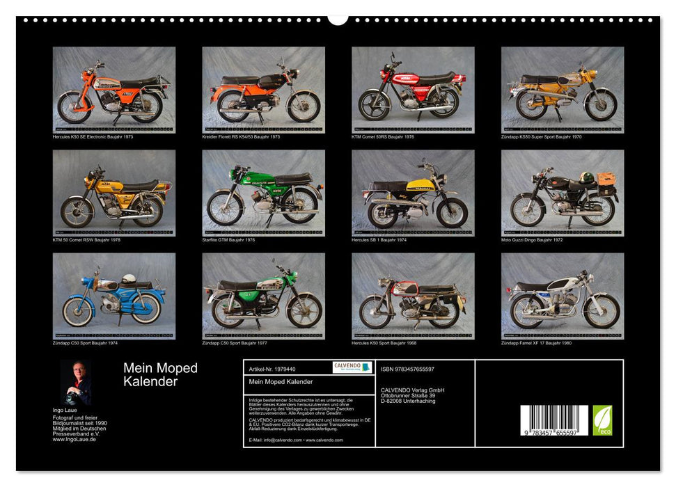 Mein Moped Kalender (CALVENDO Premium Wandkalender 2026)