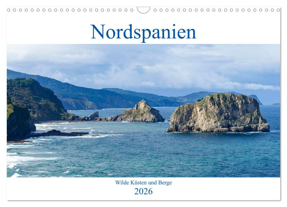 Nordspanien - Wilde Küsten und Berge (CALVENDO Wandkalender 2026)