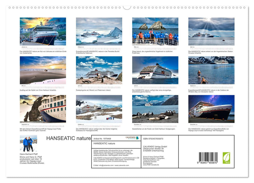 HANSEATIC nature (CALVENDO Premium Wandkalender 2026)