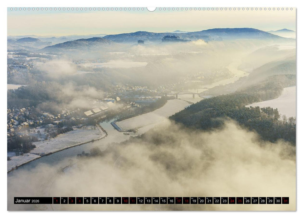 Sächsische Elbtalblicke (CALVENDO Premium Wandkalender 2026)