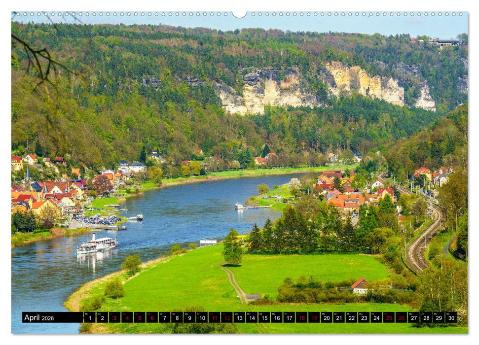 Sächsische Elbtalblicke (CALVENDO Premium Wandkalender 2026)