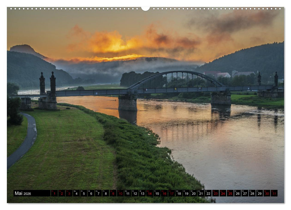 Sächsische Elbtalblicke (CALVENDO Premium Wandkalender 2026)