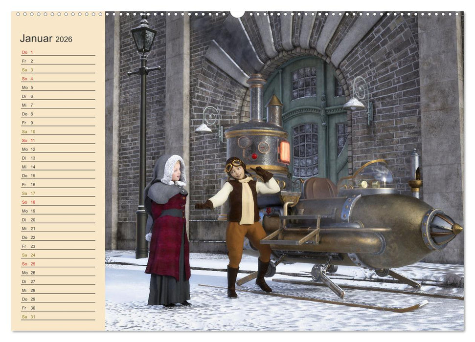 Steampunk - Forscher, Bastler und Erfinder (CALVENDO Wandkalender 2026)